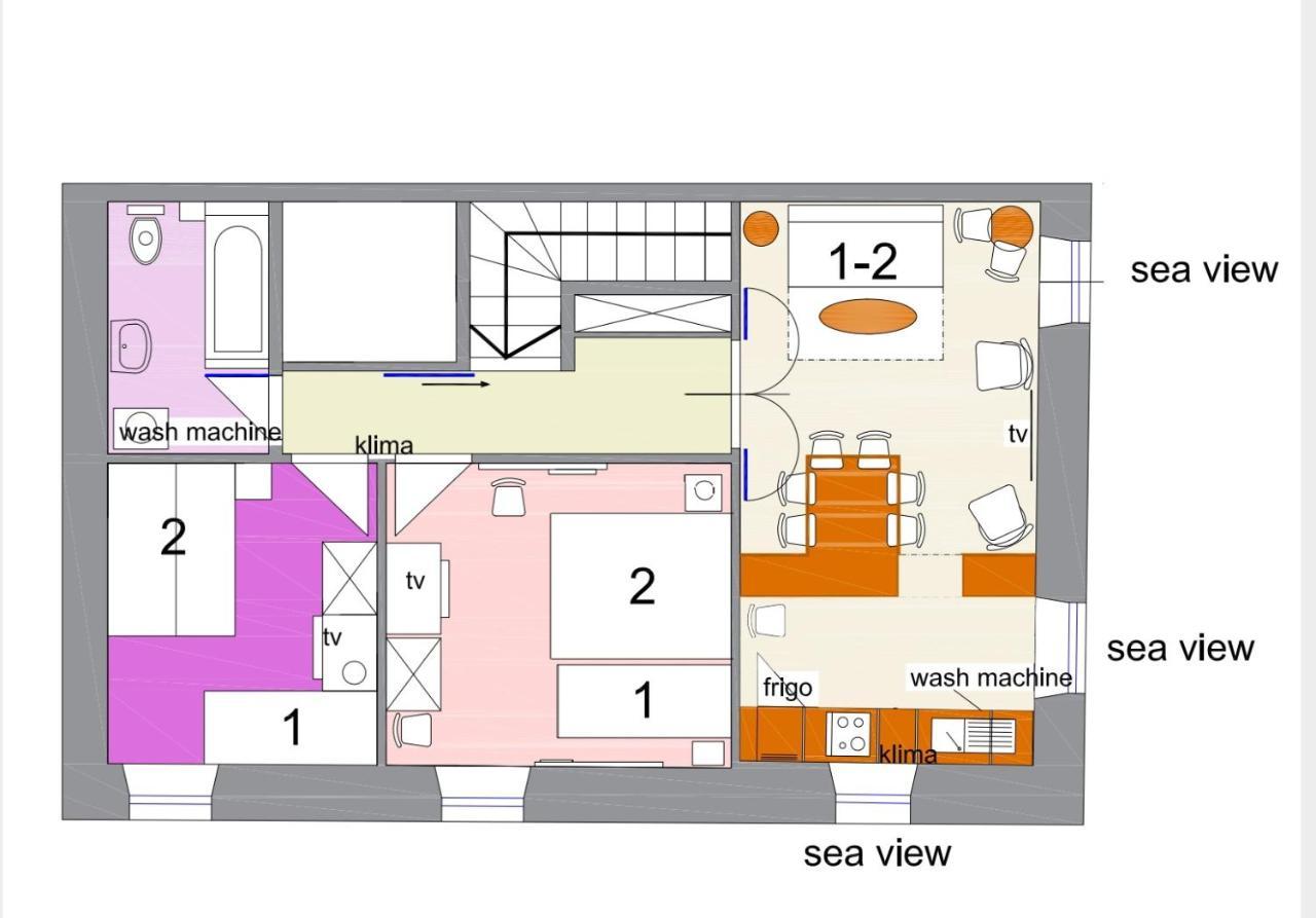 Heritage Bella Vista Apartments Трогир Экстерьер фото